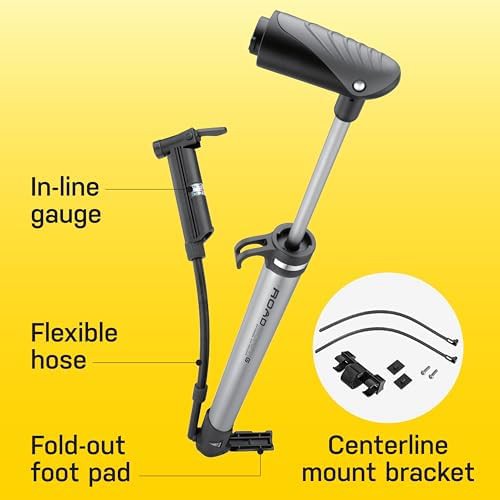 Portable Mini Floor Pump with Gauge — photo 4