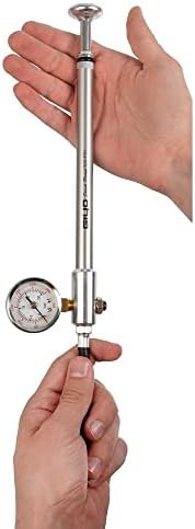 Silver Aluminum Shock Pump with Gauge — photo 5