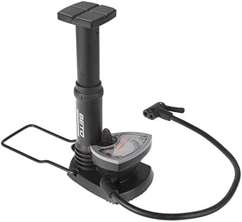 Black Mini Floor Pump with Flexible Hose