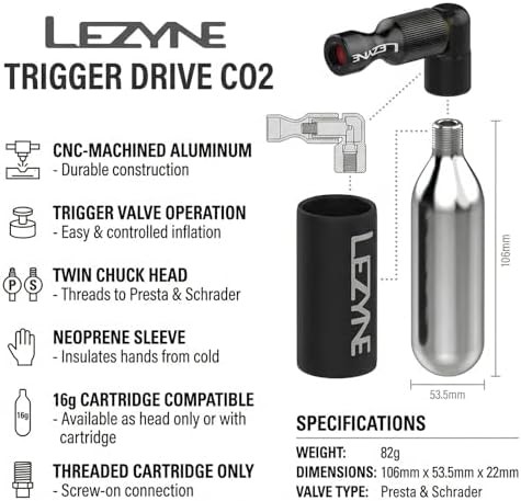 Trigger drive co2 presta 16g inflator — photo 3