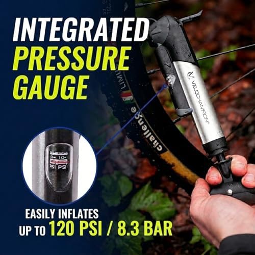 Alloy mini pump with integrated pressure gauge — photo 3