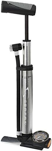 Folding mini bicycle pump with gauge