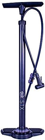 STX steel floor pump with gauge