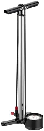 CNC floor drive silver bicycle pump with gauge
