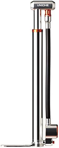 Silver Mini Floor Pump with Gauge