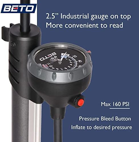 Portable Red Floor Pump Max Pressure — photo 5