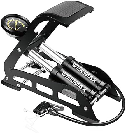 Double Barrel Steel Pedal Pump with Gauge