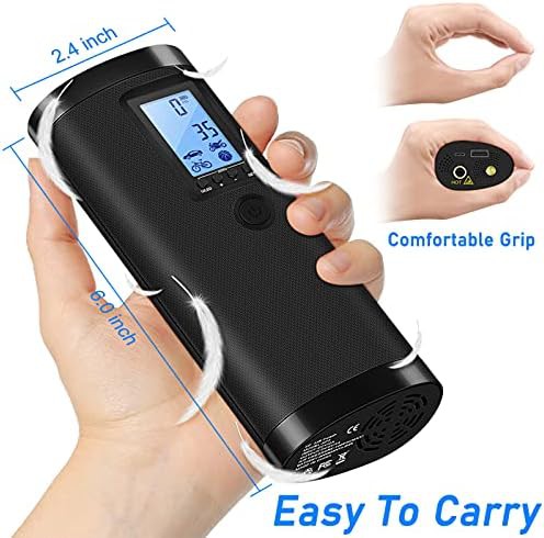 Black electric tire inflator with gauge — photo 3