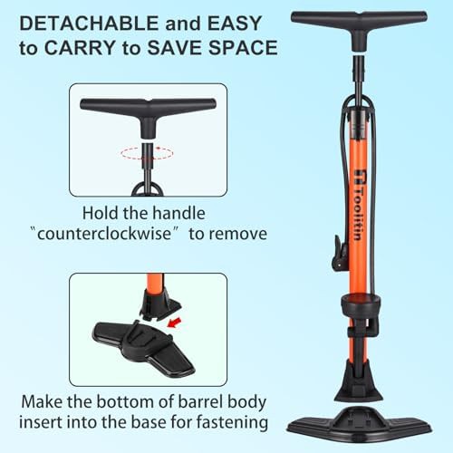 Floor Bike Pump with Analog Gauge — photo 3