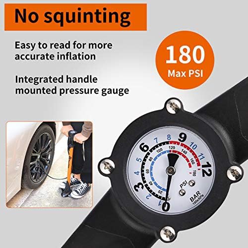 Pro Bike Pump with Handle Gauge — photo 3