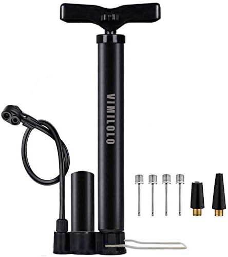 Steel floor pump with flexible hose