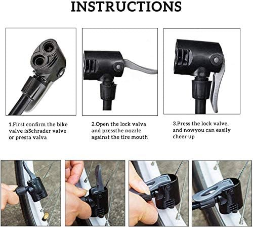 Steel floor pump with flexible hose — photo 4