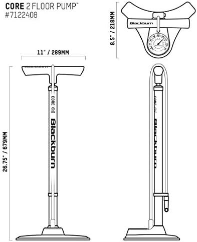 Black Core 2 Presta Floor Pump — photo 3