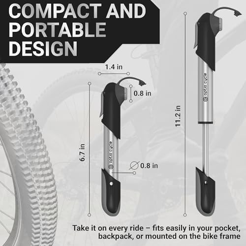 Compact manual tire pump for road and BMX — photo 3