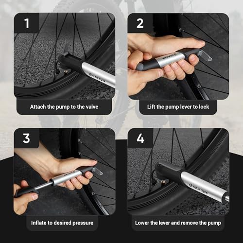 Compact manual tire pump for road and BMX — photo 4