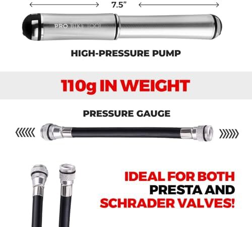 Premium edition mini hand bike pump — photo 3