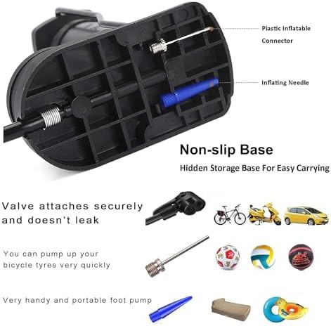 Alloy foot activated floor pump with gauge — photo 4