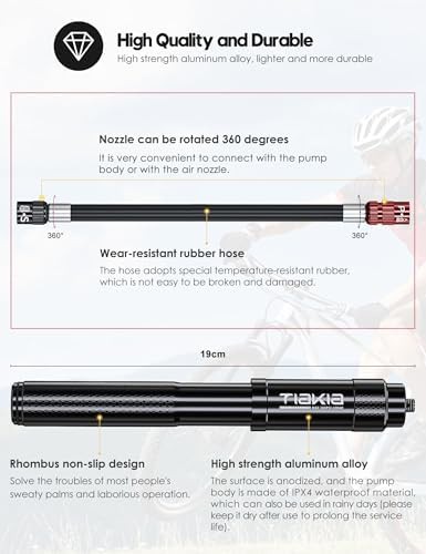Mini Bike Pump with Flexible Hose — photo 4
