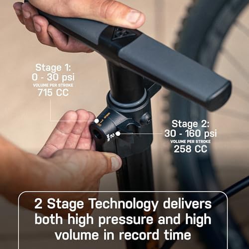 Two stage floor pump for tubeless tires — photo 4