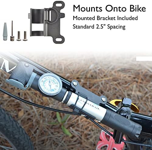 Portable Presta hand pump with pressure gauge — photo 5