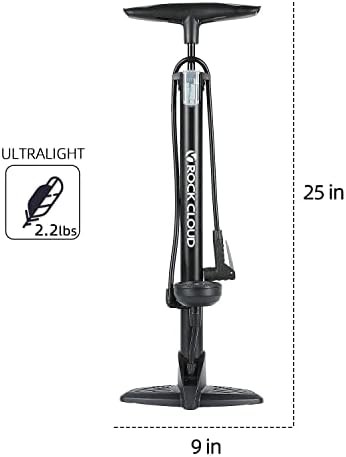 Steel Floor Pump with 160 PSI Gauge — photo 4