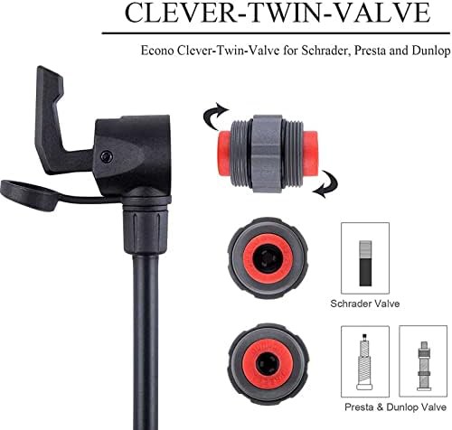 Compact mini bike pump with 120 psi gauge — photo 5