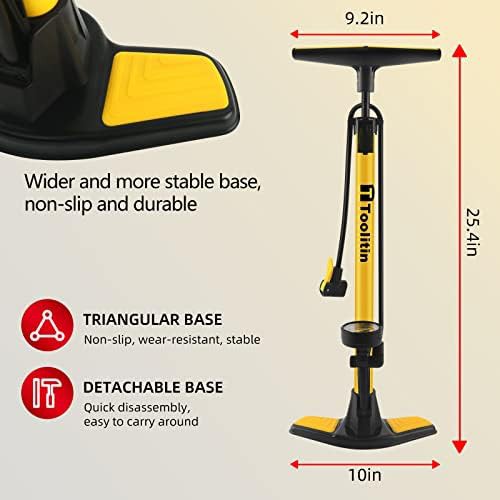 Aluminum High Pressure Floor Bike Pump — photo 3