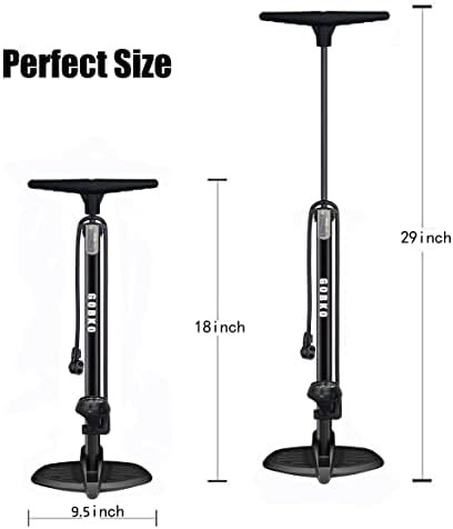 Professional 160 PSI Bicycle Inflator with Gauge — photo 3