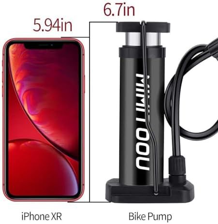 Black Aluminum Alloy Mini Floor Pump — photo 4