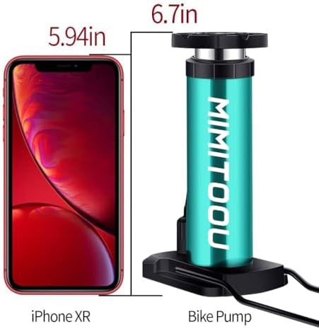Blue Portable Aluminum Mini Tire Pump — photo 4