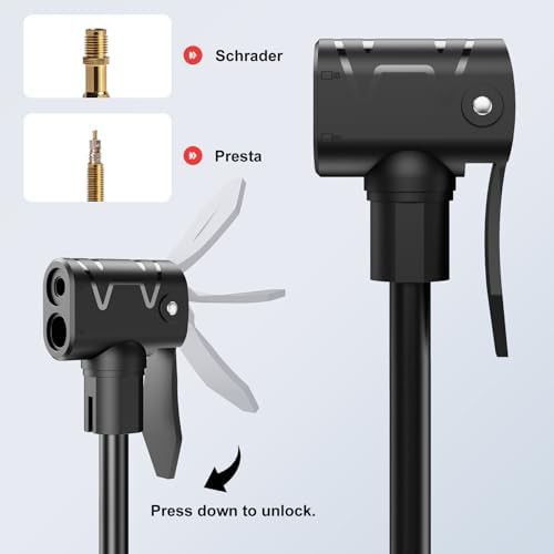 Tall Floor Pump with Integrated PSI Gauge — photo 4