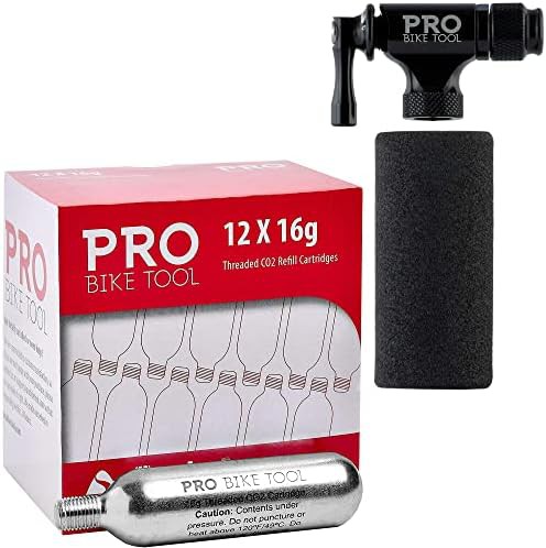 Threaded CO2 Inflator and Cartridge Set