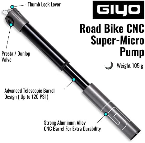 CNC Telescopic Road Bike Mini Pump — photo 5