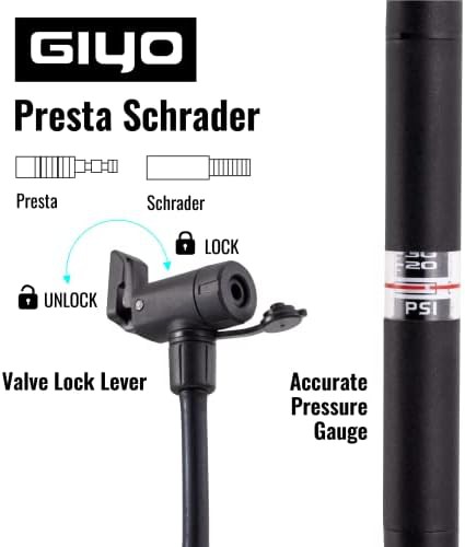 Aluminum Mini Floor Pump with Gauge — photo 3