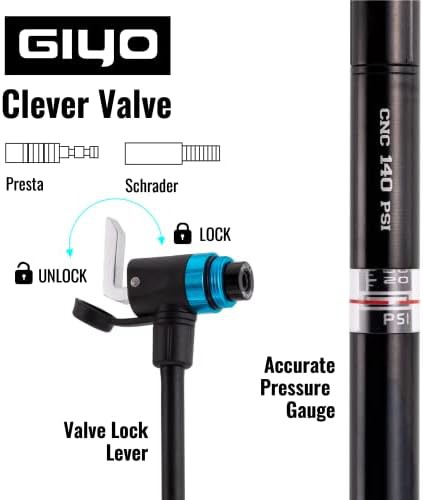 High Precision Portable Floor Pump with Gauge — photo 4