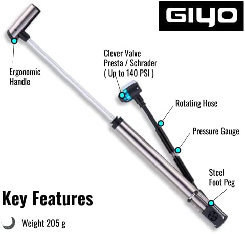 High Precision Portable Floor Pump with Gauge — photo 5