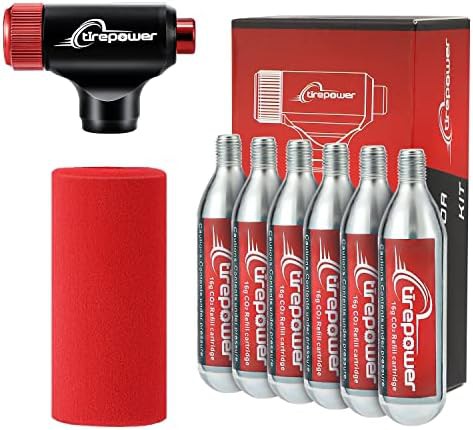 CO2 inflator kit with six cartridges