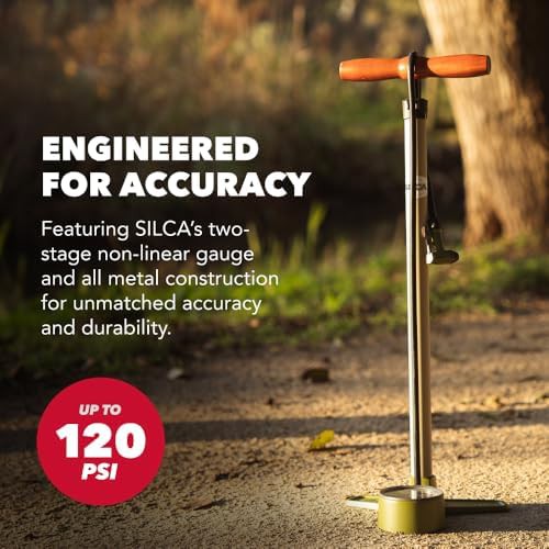 Steel Terra Floor Pump with Wood Handle — photo 3