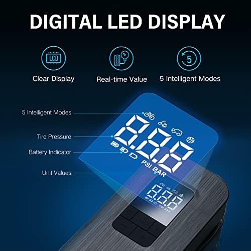 Portable Cordless Tire Inflator with LED Display — photo 5