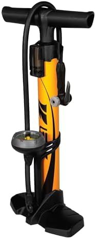 High Pressure Steel Floor Pump with Gauge