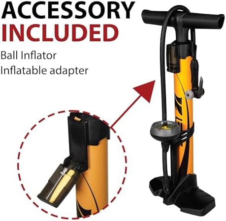 High Pressure Steel Floor Pump with Gauge — photo 4