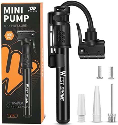 Black Portable Mini Pump with Flexible Hose