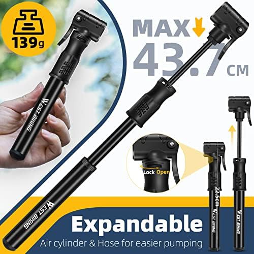 Black Portable Mini Pump with Flexible Hose — photo 3