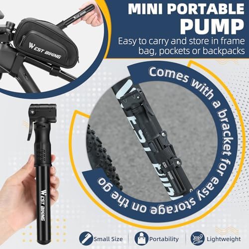 Black Portable Mini Pump with Flexible Hose — photo 4