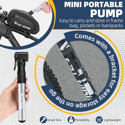 Silver Alloy Mini Cycle Pump for Travel — photo 3