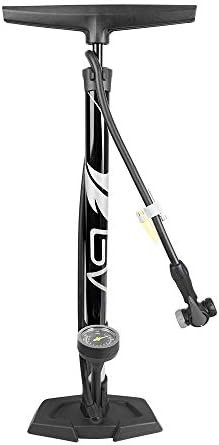 Full Size Black Steel Floor Pump