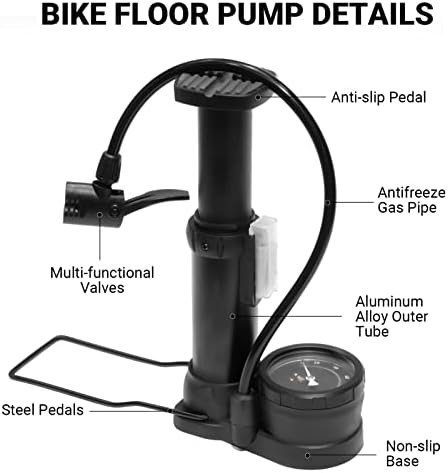 Aluminum Alloy Foot Pump with Pressure Gauge — photo 3