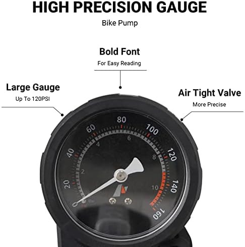 Aluminum Alloy Foot Pump with Pressure Gauge — photo 4