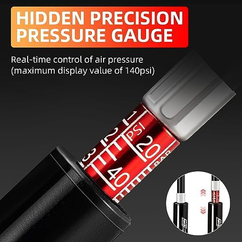 Mini Floor Pump with Hidden Pressure Gauge — photo 5