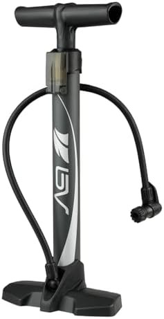 Petite Dark Grey Floor Pump with Gauge